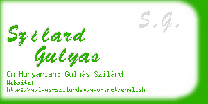 szilard gulyas business card