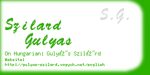 szilard gulyas business card